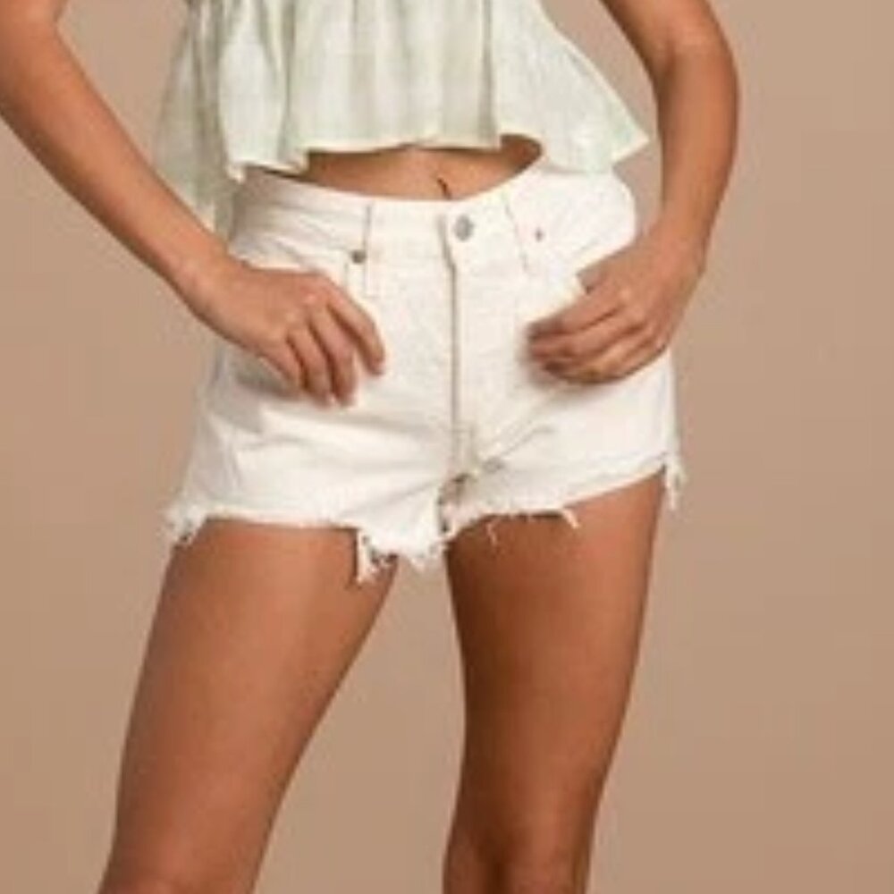 🤍👖 Levi’s® Premium 501® High Rise Shorts – WHITE 👖🤍